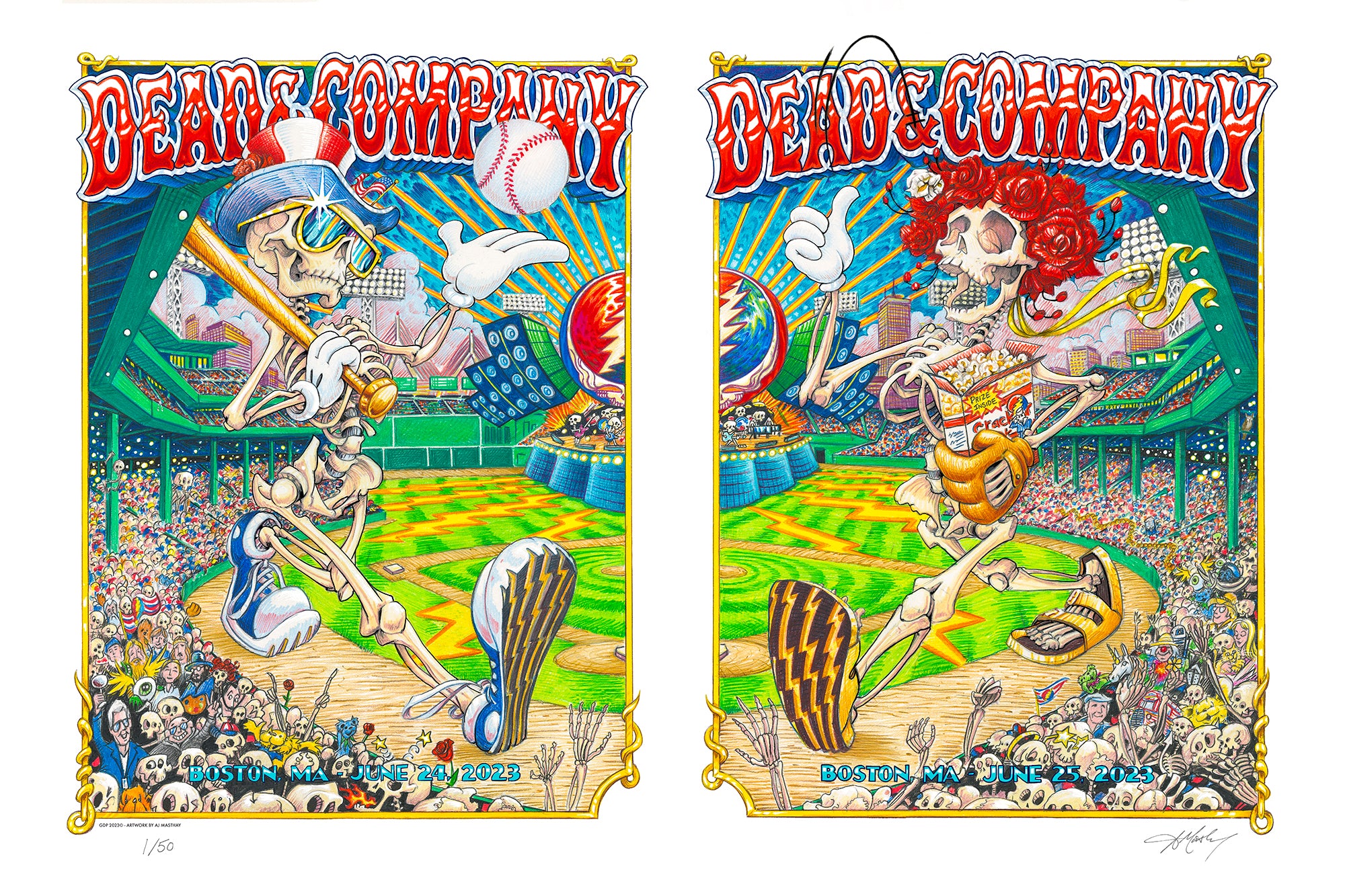 AJ Masthay "Dead & Company Fenway" UNCUT Bottleneck Gallery