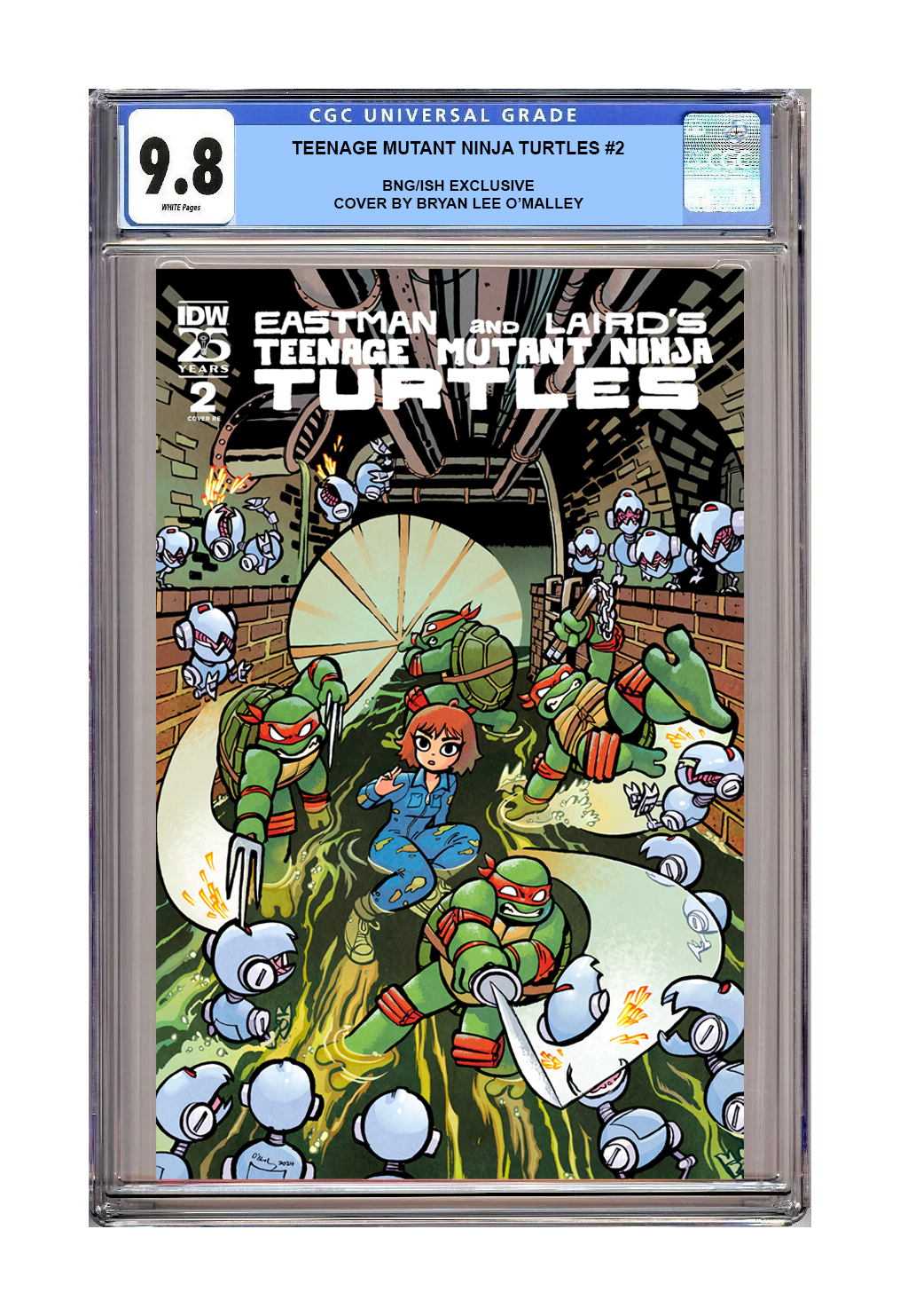 TMNT #2 - Bryan Lee O'Malley Cover [GRADED 9.8] – Bottleneck Gallery