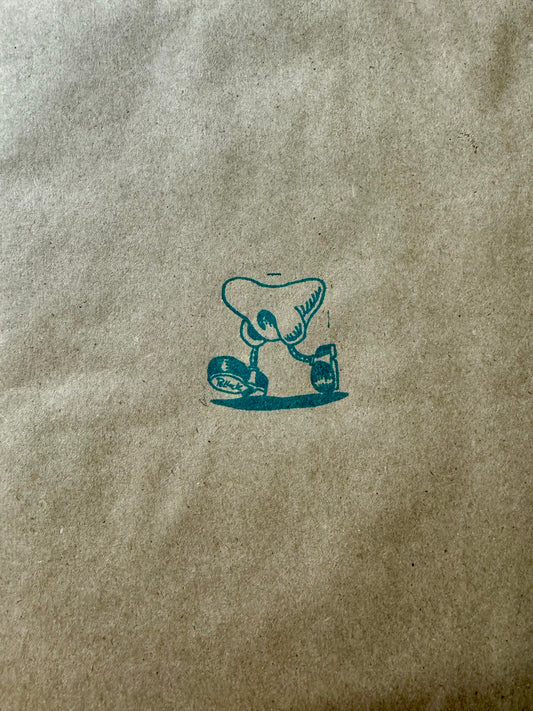 Jim Pollock x Isaac's Glass "Walking Nose" Teal Stained Glass Edition