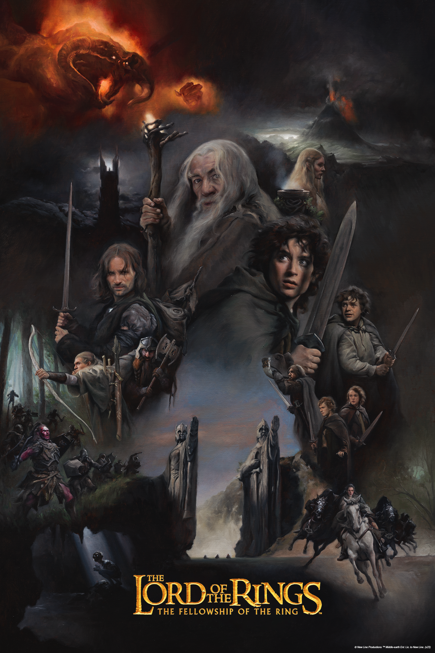 Theodora Daniela Capăt The Lord of the Rings Screen Print – Bottleneck  Gallery