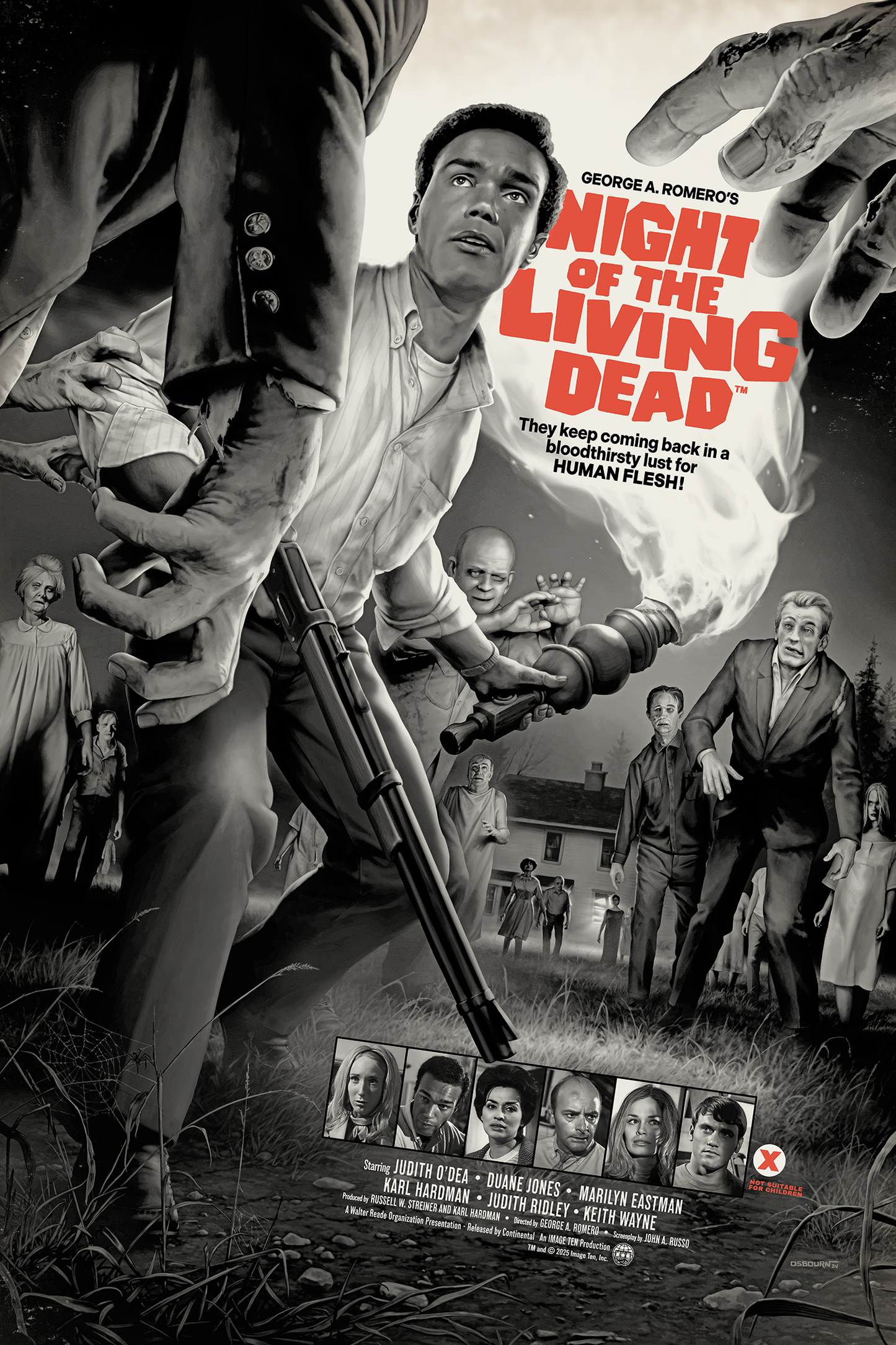 Justin Osbourn "Night of the Living Dead" Acrylic Panel Print