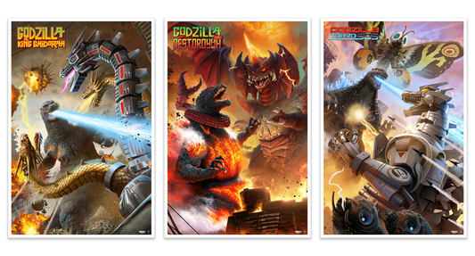 Pablo Olivera "Godzilla Series" 3D Flip Lenticular SET
