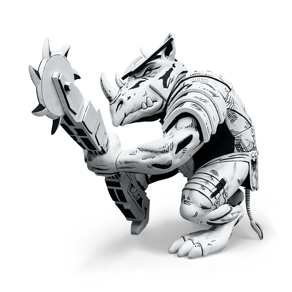 TMNT Firsts: Rocksteady (B&W Version)