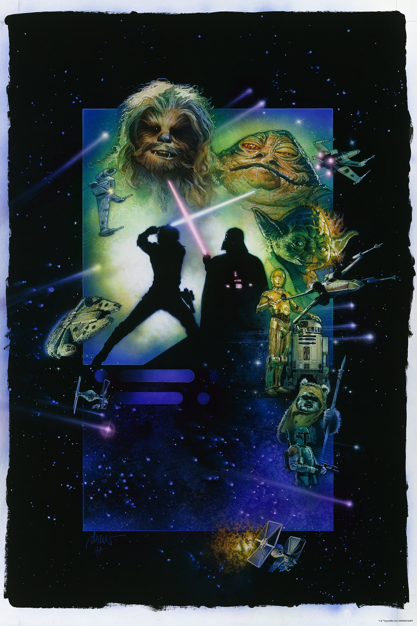 Drew Struzan "Original Star Wars Trilogy" Giclee Brush Stroke - SET