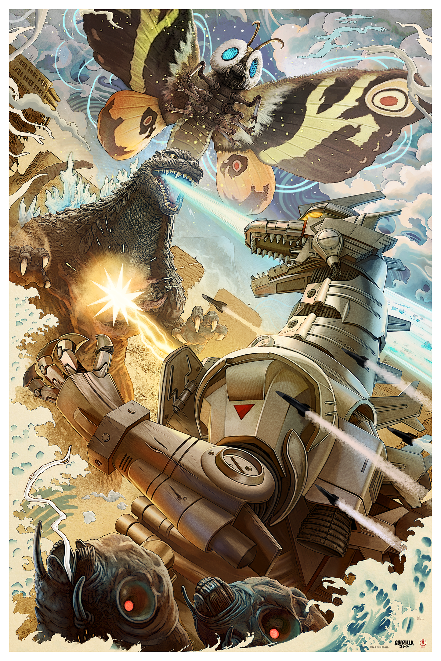 Pablo Olivera "Godzilla: Tokyo S.O.S." Art Print Variant