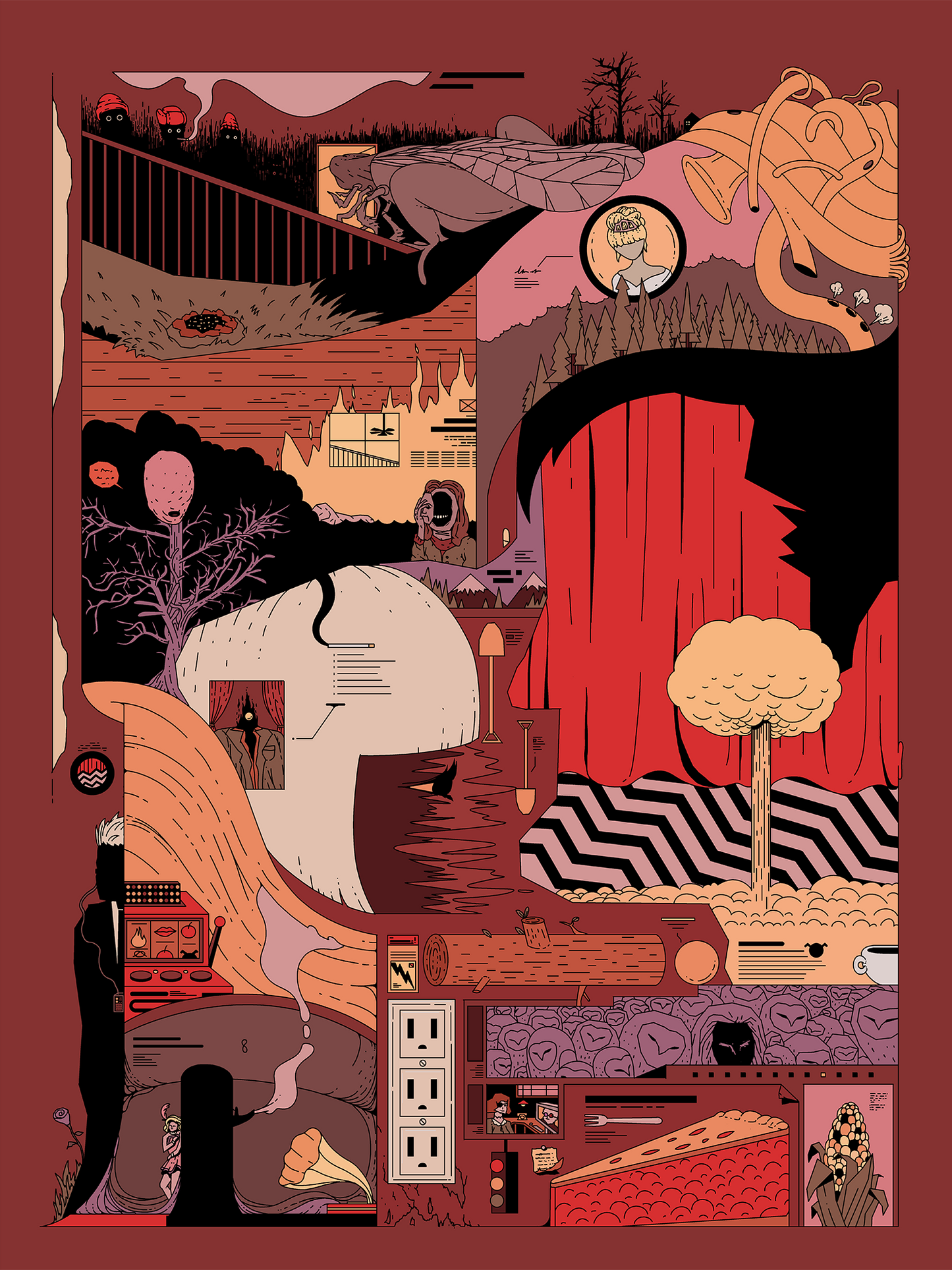 Ori Toor "Twin Peaks" Art Print Variant