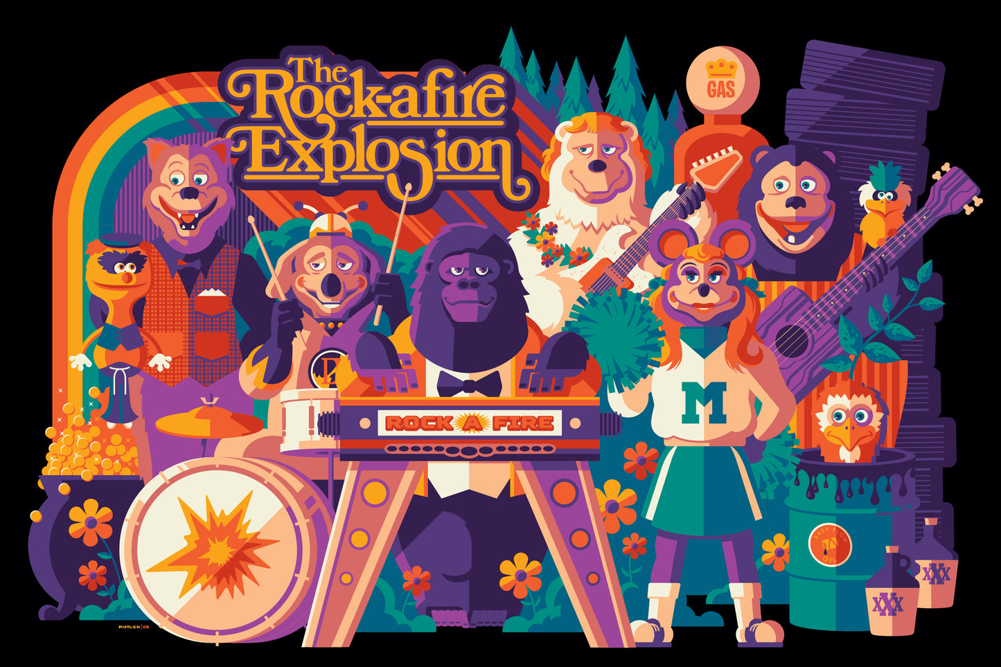 Tom Whalen "The Rock-afire Explosion" Variant