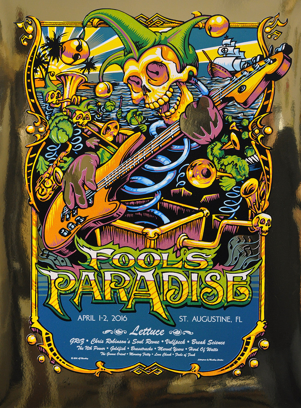 AJ Masthay "Fool's Paradise Ft. Lettuce" Gold Foil