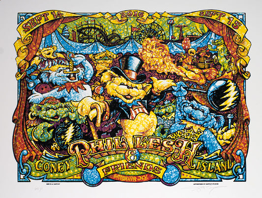 AJ Masthay "Phil & Friends - Coney Island" Watercolor