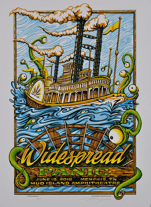 AJ Masthay "Widespread Panic - Mud Island" Tan Colorway