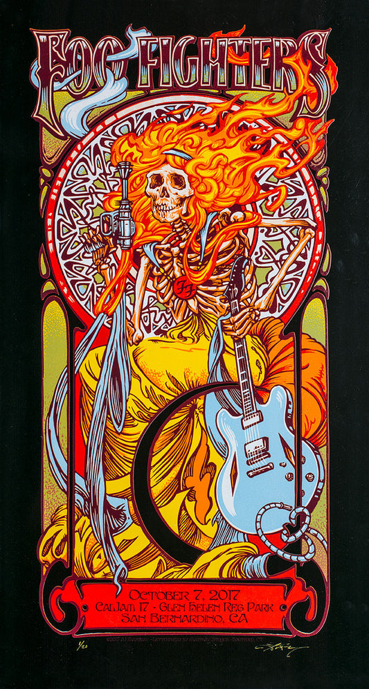 AJ Masthay "Foo Fighters CalJam" Black Mirror Foil