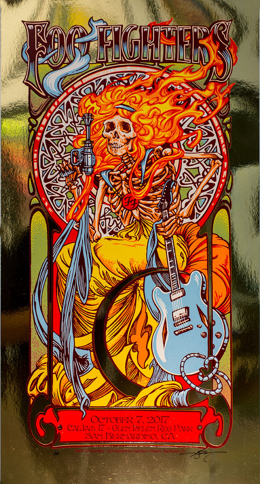 AJ Masthay "Foo Fighters CalJam" Gold Mirror Foil