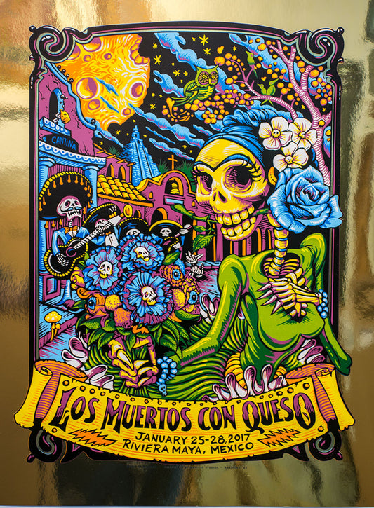 AJ Masthay "Los Muertos con Queso" Gold Mirror Foil