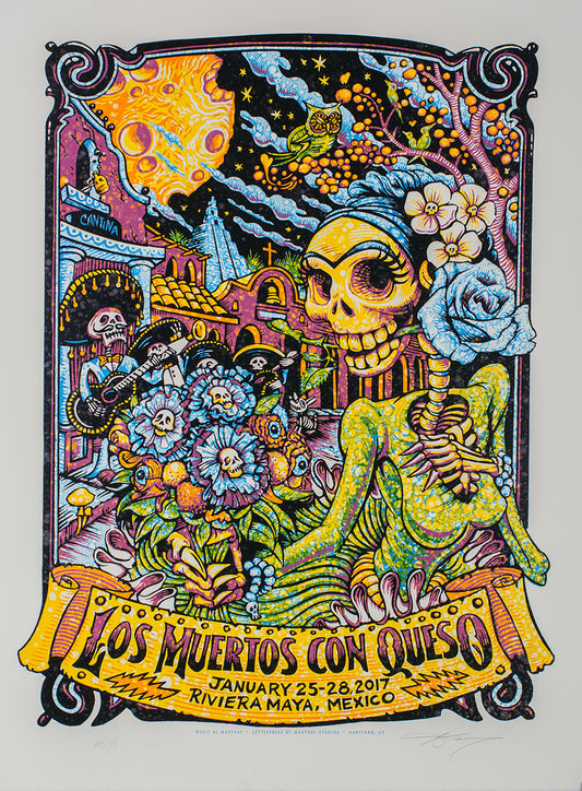 AJ Masthay "Los Muertos con Queso" Watercolor