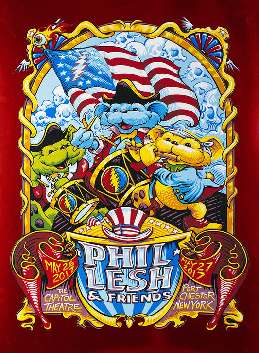 AJ Masthay "Phil Lesh Memorial Day" Red Mirror Foil