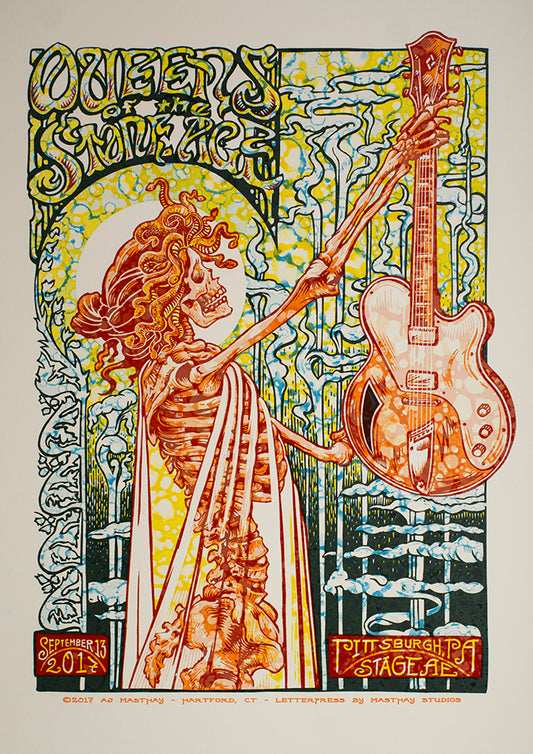 AJ Masthay "Queens of the Stone Age - Pittsburgh" Watercolor