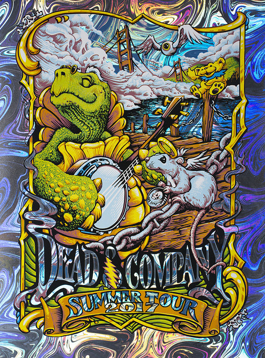 AJ Masthay "Dead & Co. - Wharf Rat" VIP - Oil Slick Holographic Foil