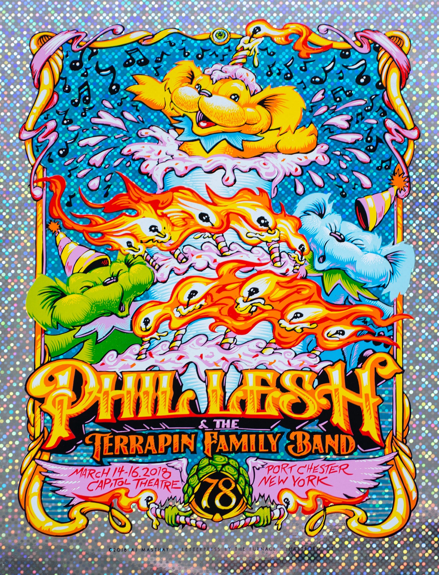 AJ Masthay "Phil Lesh 78th Birthday" Big Dots Foil