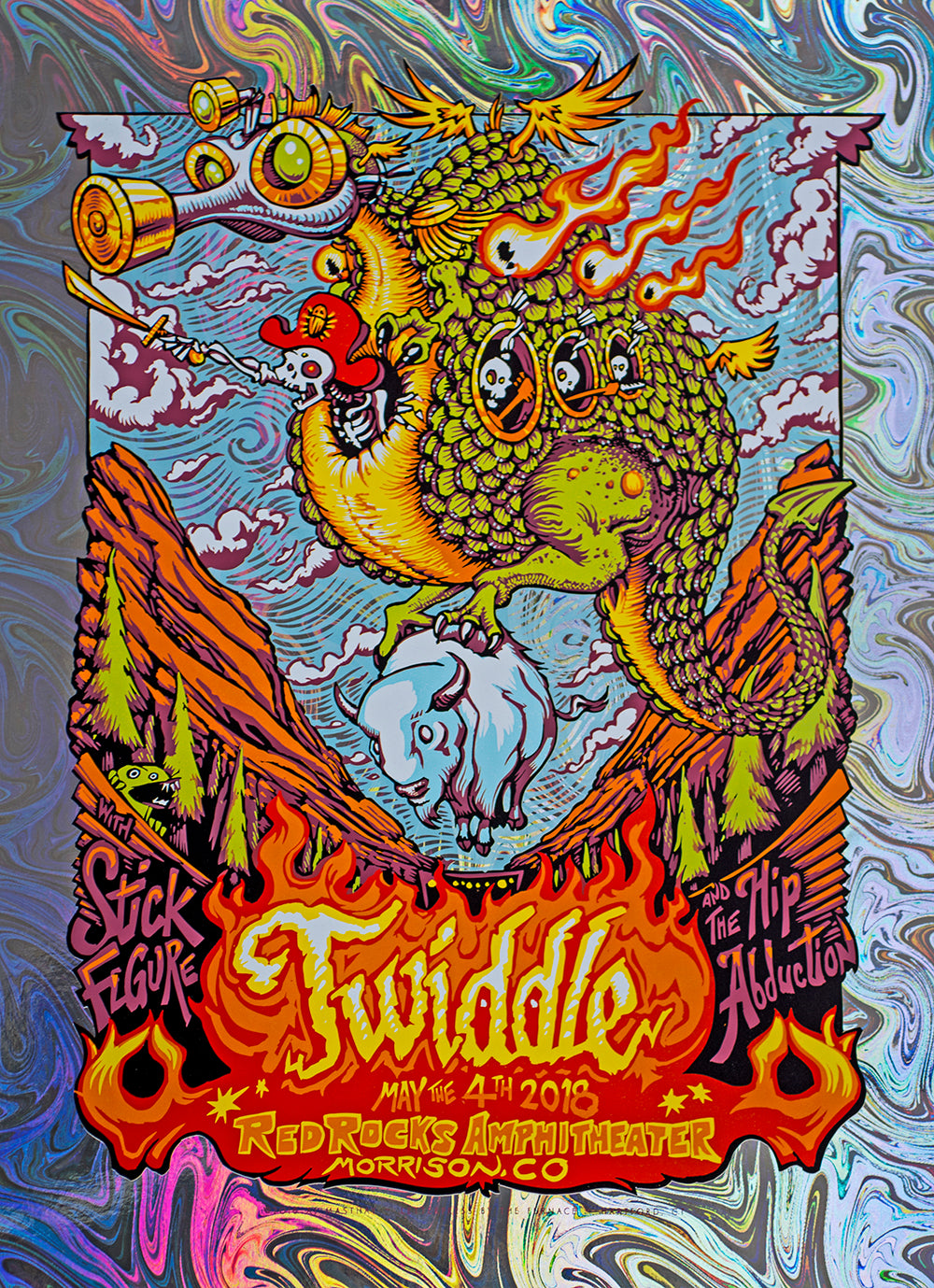 AJ Masthay "Twiddle - Red Rocks" Oil Slick Foil
