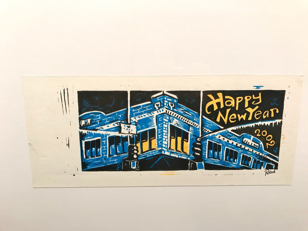 Jim Pollock "Happy New Year 2002 Full Size" - miscut AP