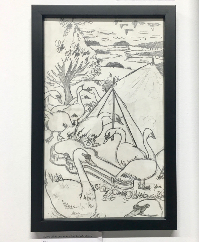 10,000 Lakes '06 Swans + Tent OG Transfer sketch