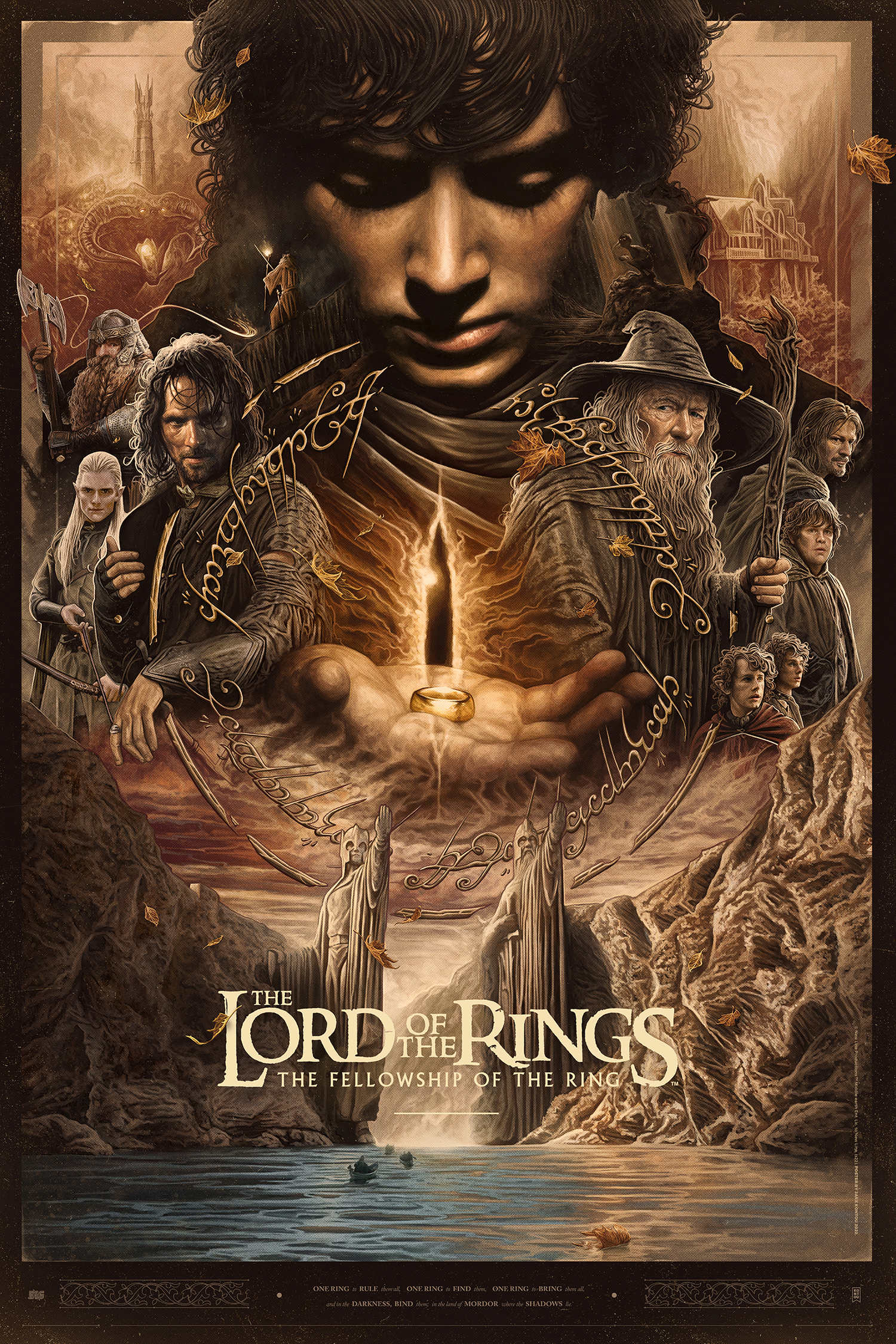 The Lord of the Rings: The Fellowship of the Ring Movie Poster (#1