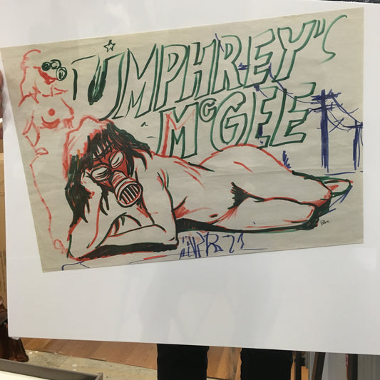 Umphrey's Mcgee Naked Woman w/ Gas Mask Concept Sketch OG