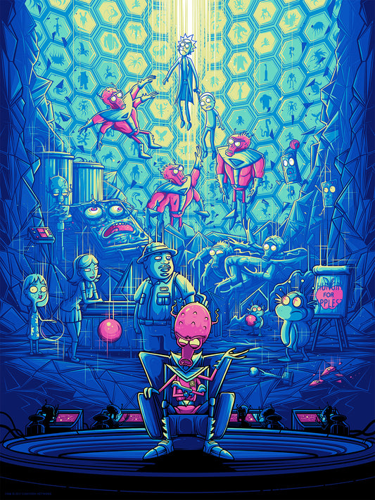 Dan Mumford "Two Parts Plutonic Quarks" Blue Variant