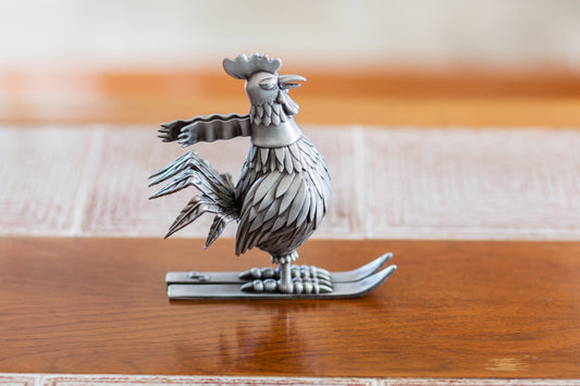 Jim Pollock "Year of the Rooster" Pewter Statue