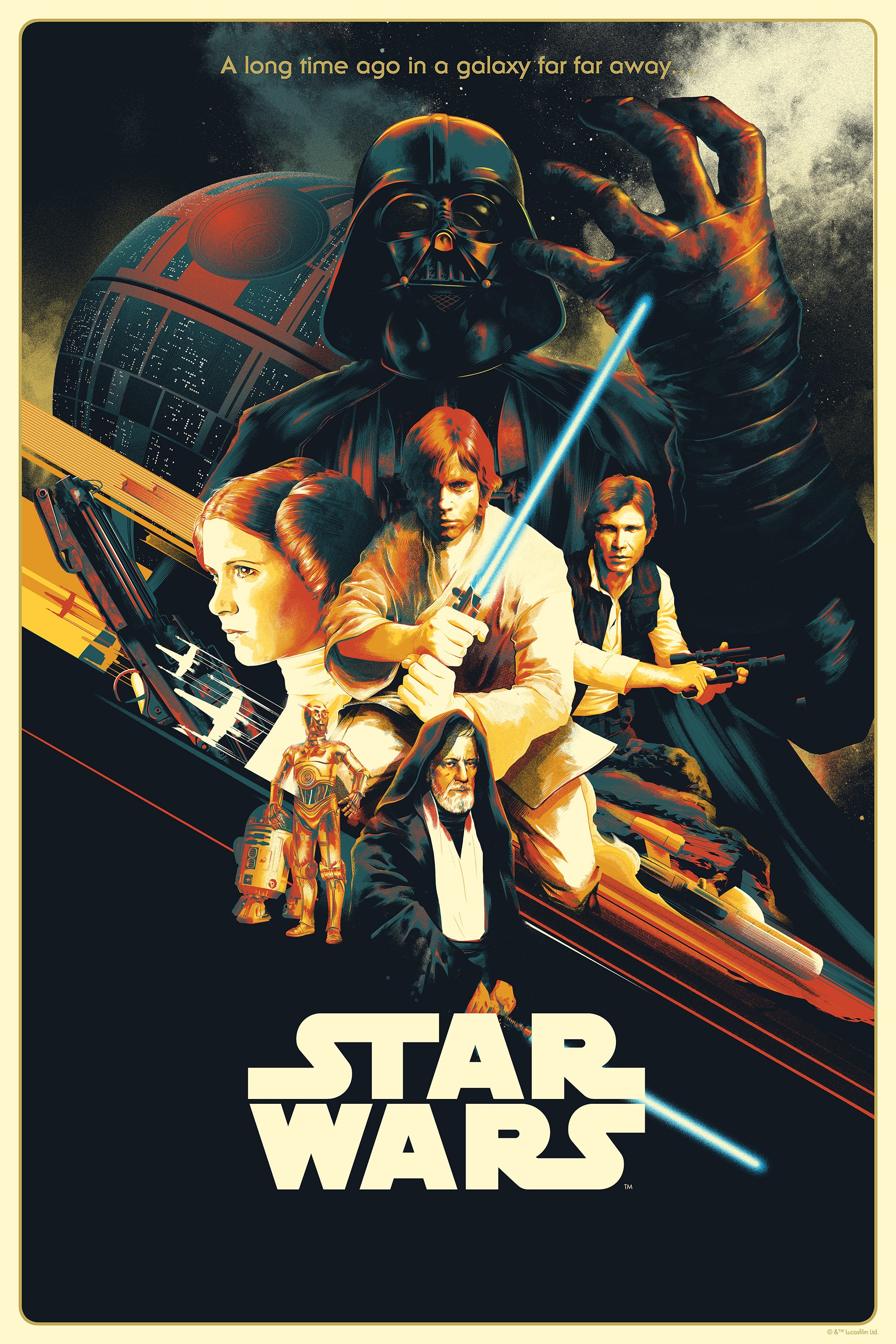 A New Hope' Poster, picture, metal print, paint by Star Wars