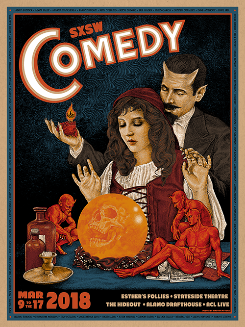 Timothy Pittides "SXSW Comedy Poster"
