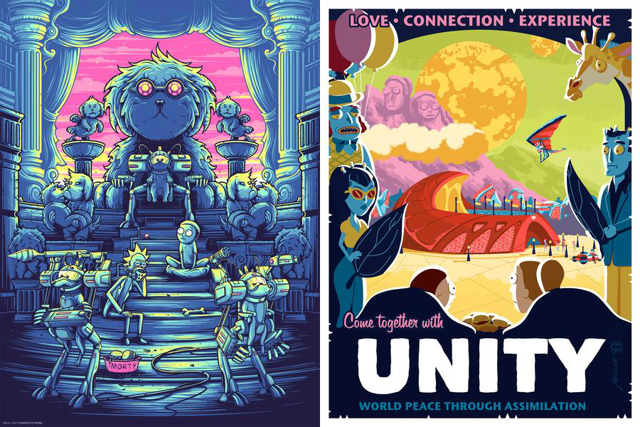 RICK & MORTY Prints by Dan Mumford and Brian Miller On Sale Info!
