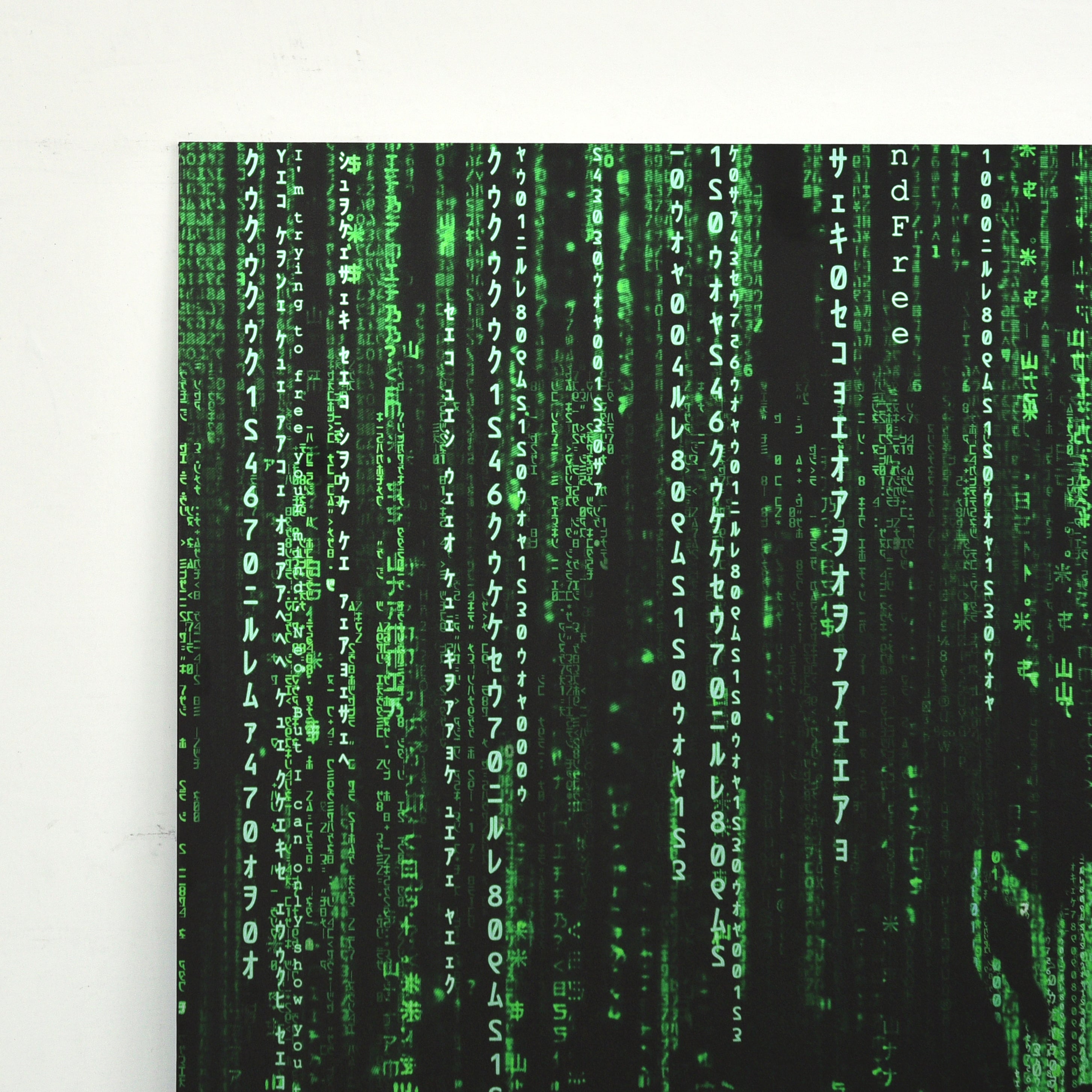 Pablo Olivera "Wake up, Neo" Aluminum Print
