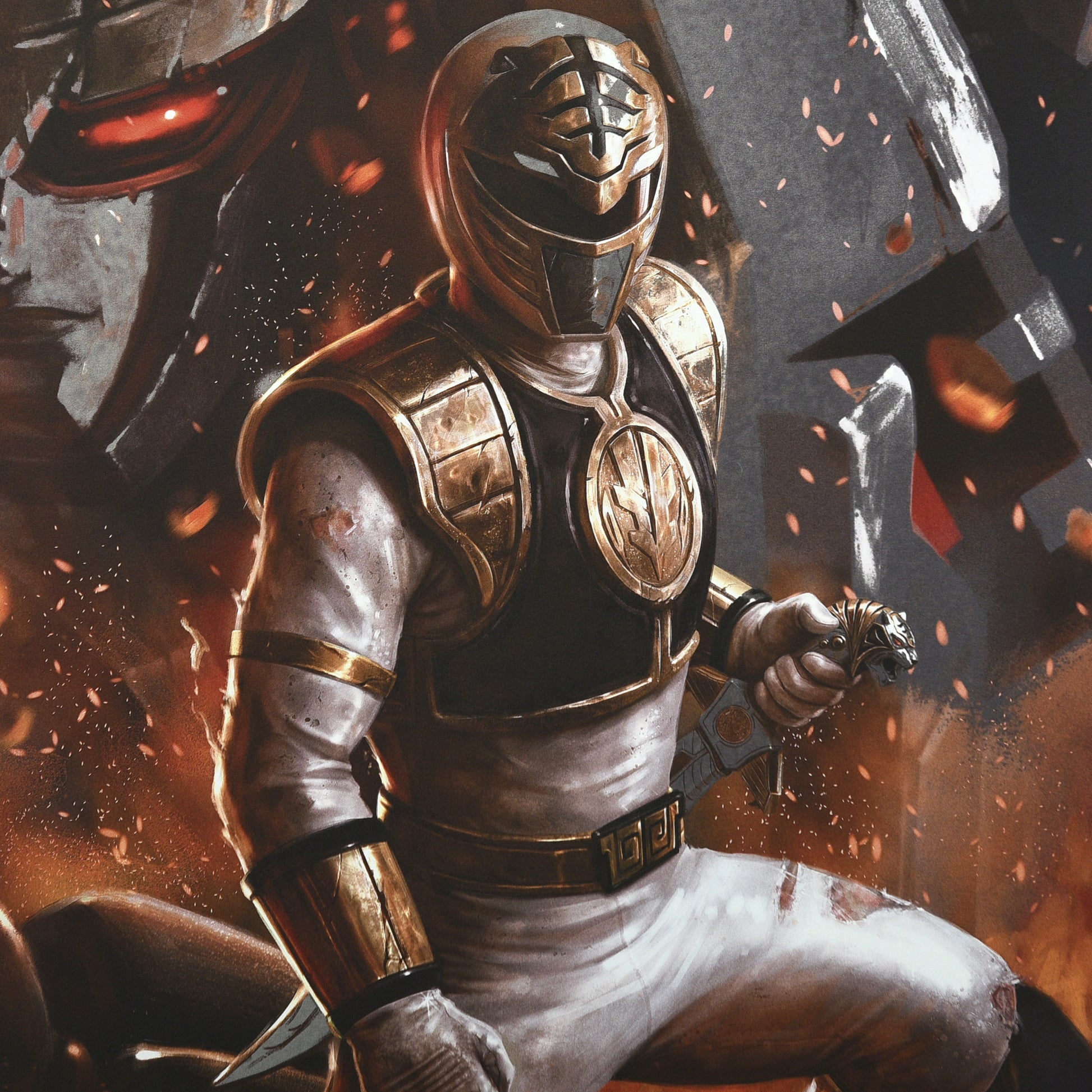 Carlos Dattoli "The White Ranger" Aluminum Print