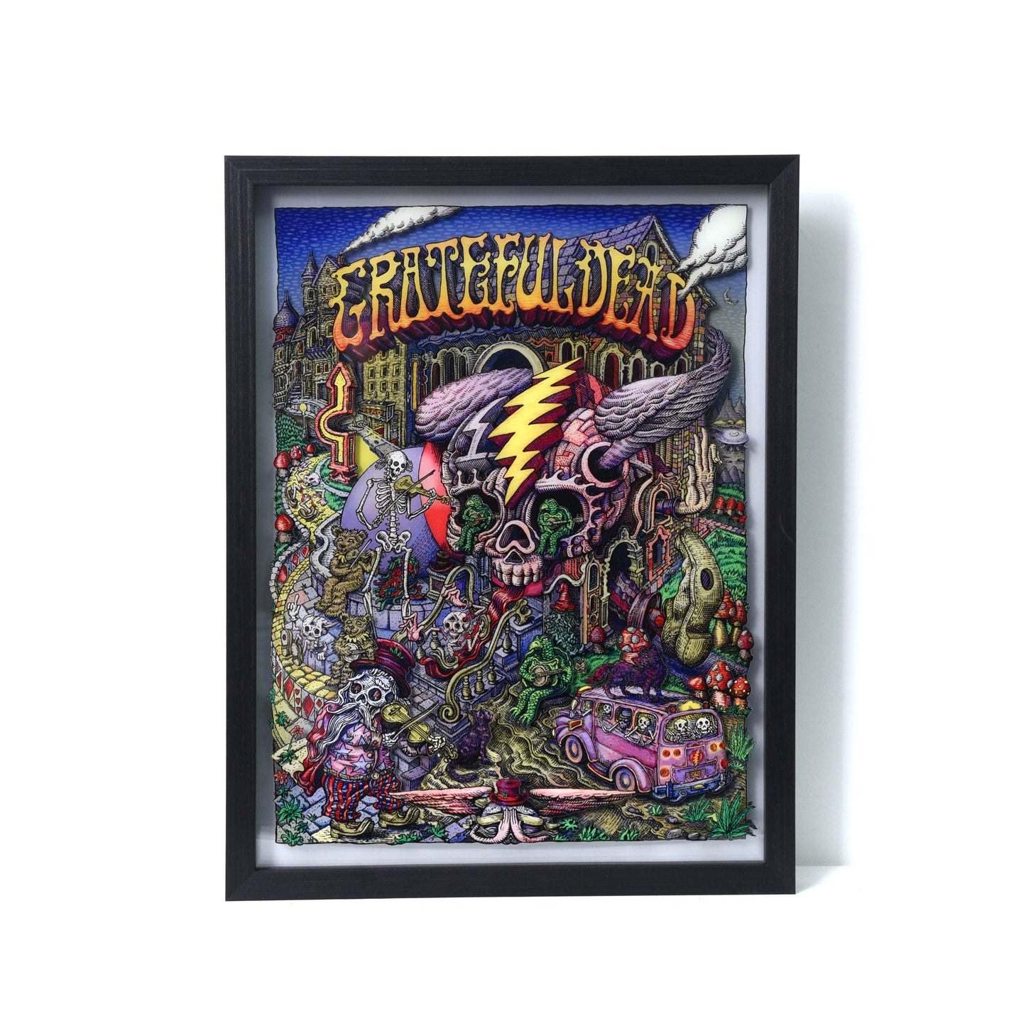 David Welker "Grateful Dead" Framed Acrylic Diorama