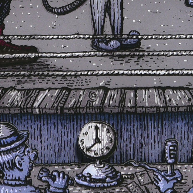 David Welker "Bull vs. Bear" Framed Acrylic Diorama