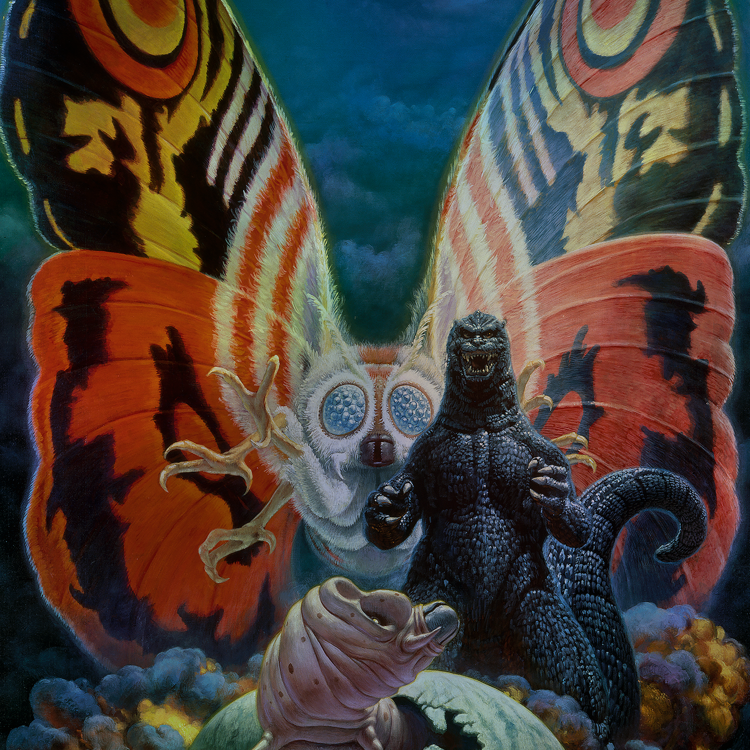 Noriyoshi Ohrai "Godzilla vs. Mothra" Art Print Foil Edition