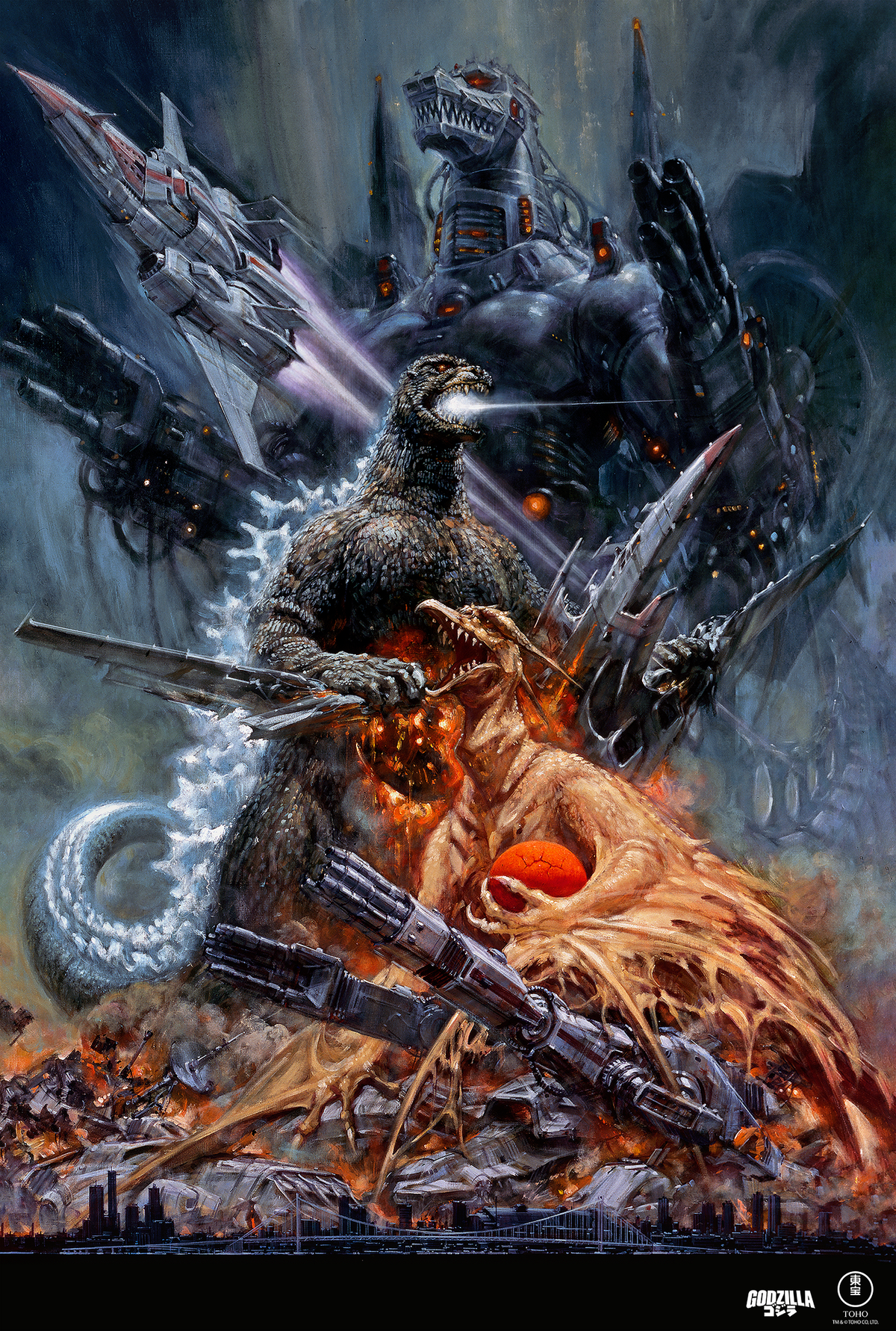 Noriyoshi Ohrai "Godzilla vs. Mechagodzilla II" Art Print Edition