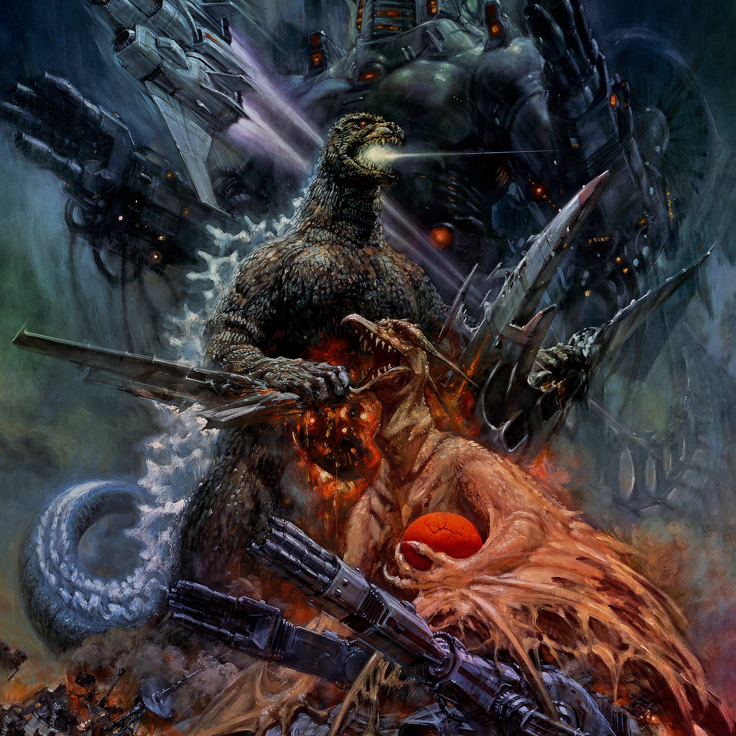 Noriyoshi Ohrai "Godzilla vs. Mechagodzilla II" Art Print Foil Edition