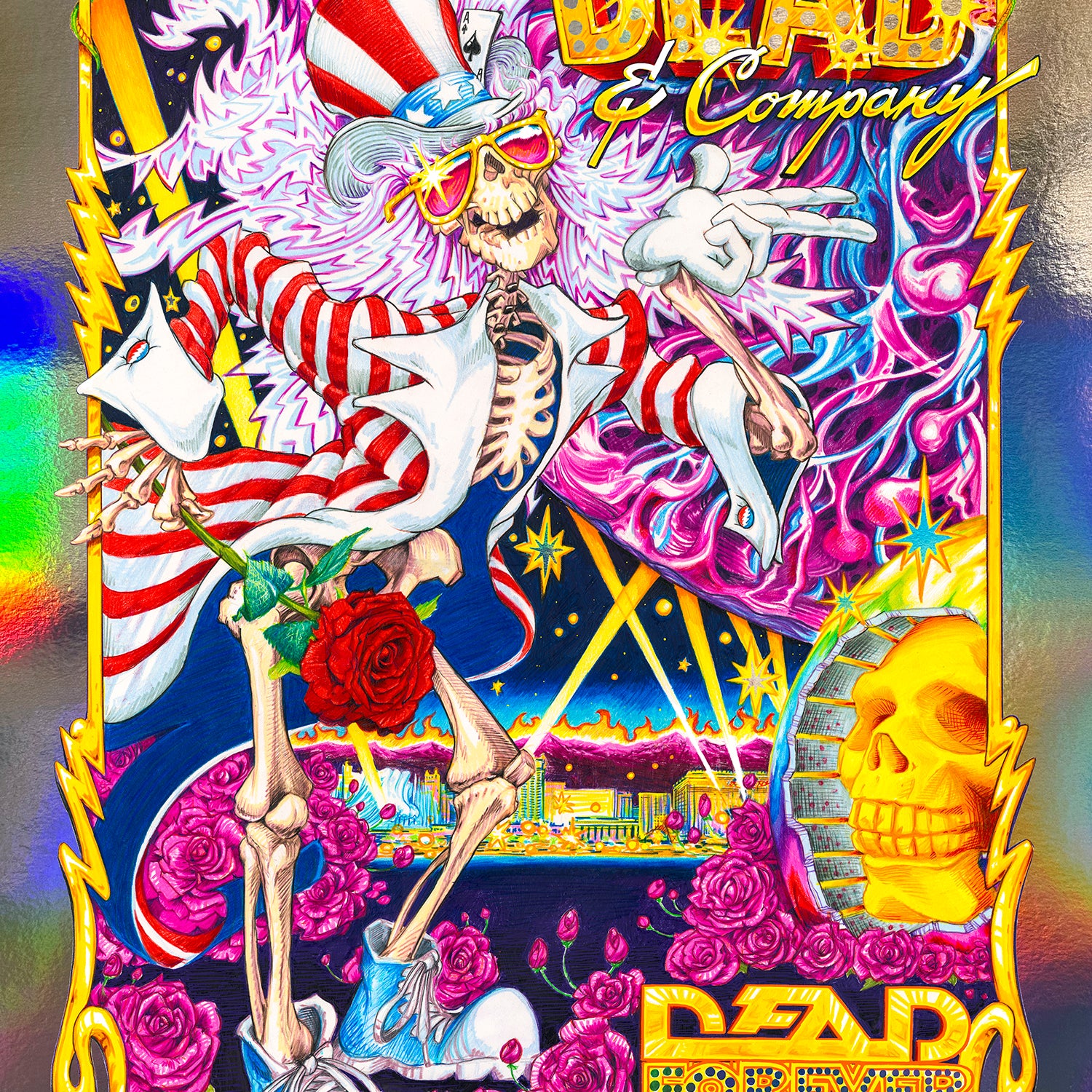 AJ Masthay "Uncle Sam" Dead & Co. Sphere Weekend 1 - Rainbow Foil