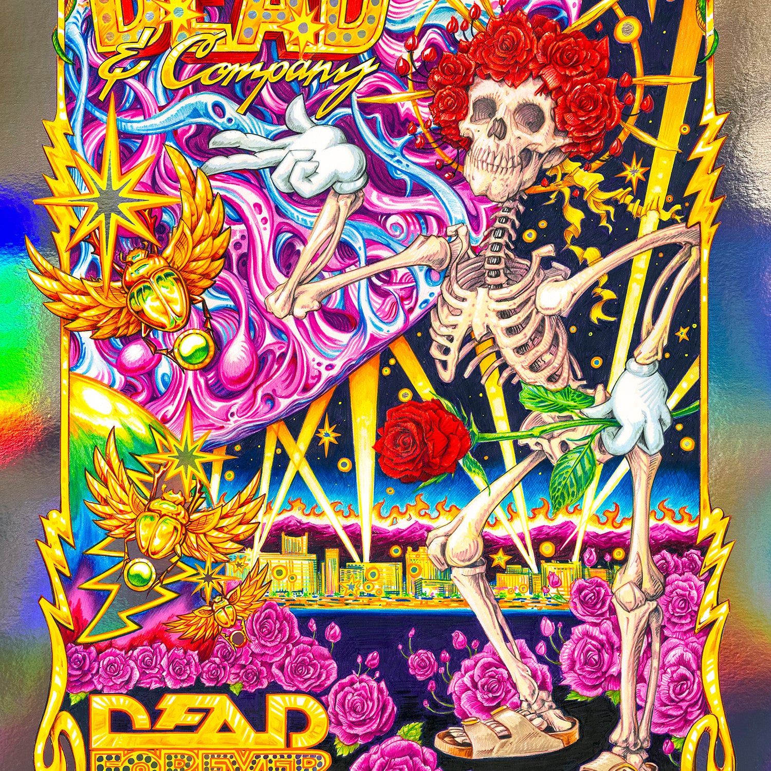 AJ Masthay "Dead & Co. Sphere Weekend 8" Rainbow Holo Foil Variant