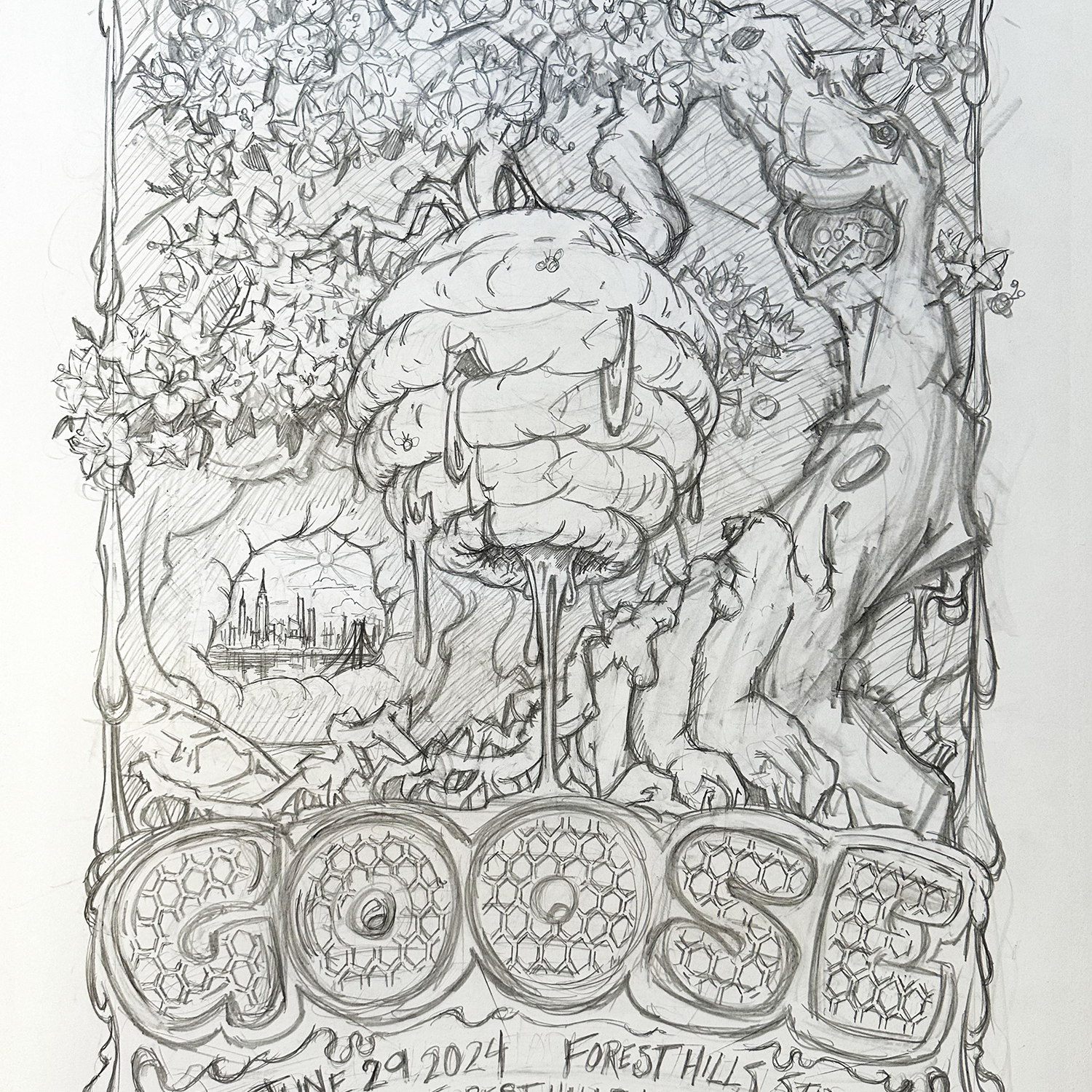 AJ Masthay "Goose @ Forest Hills Stadium" Graphite OG