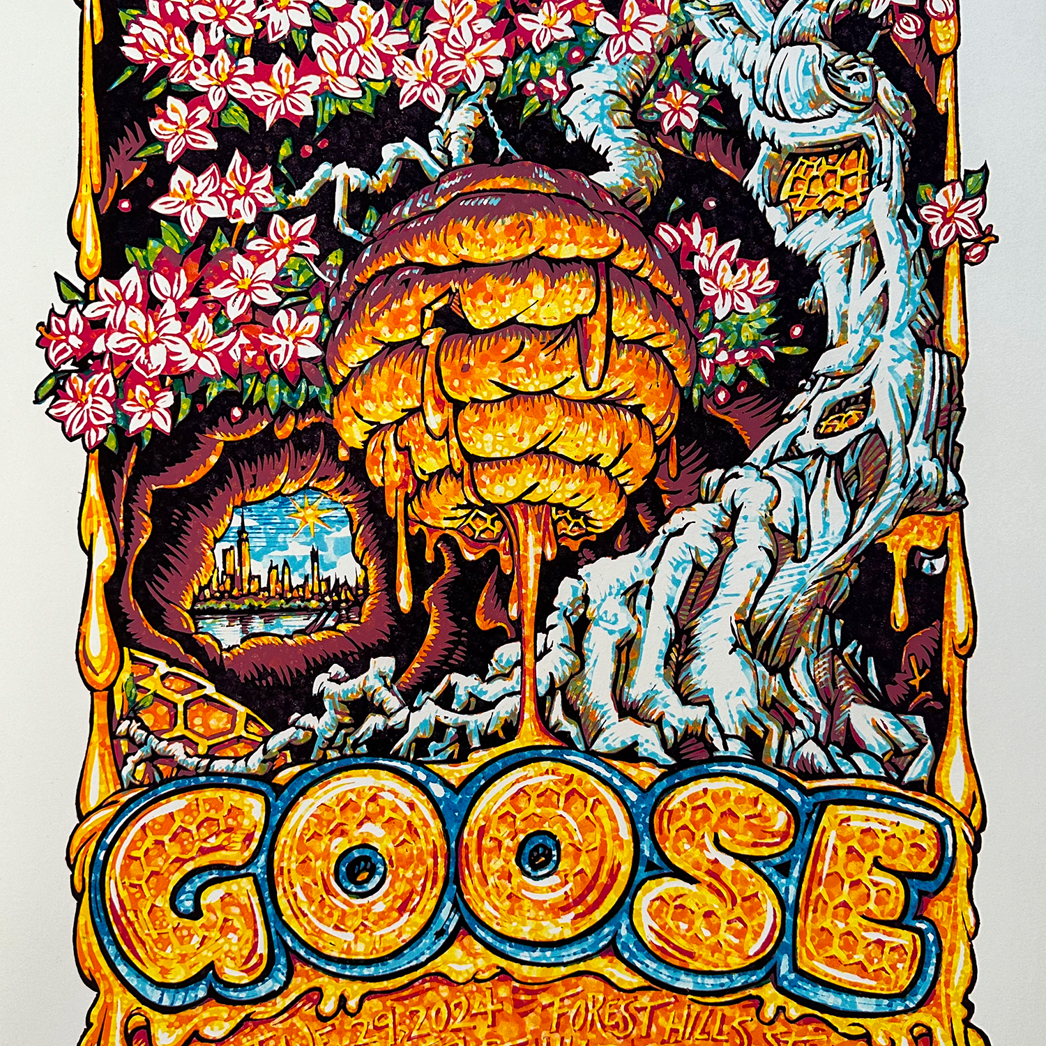 AJ Masthay "Goose @ Forest Hills Stadium" Watercolor 1/1