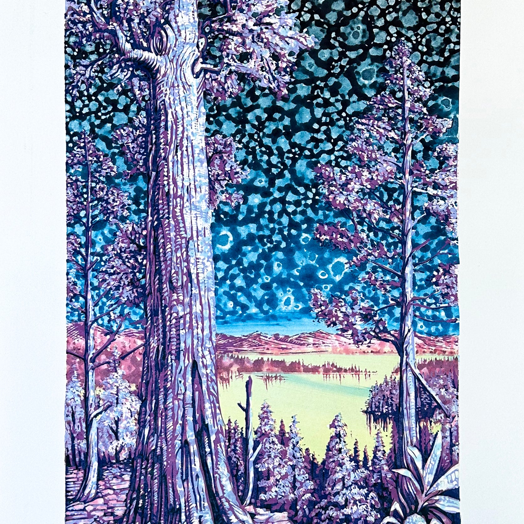 AJ Masthay "Sequoia" Moonlight - Watercolor Variant
