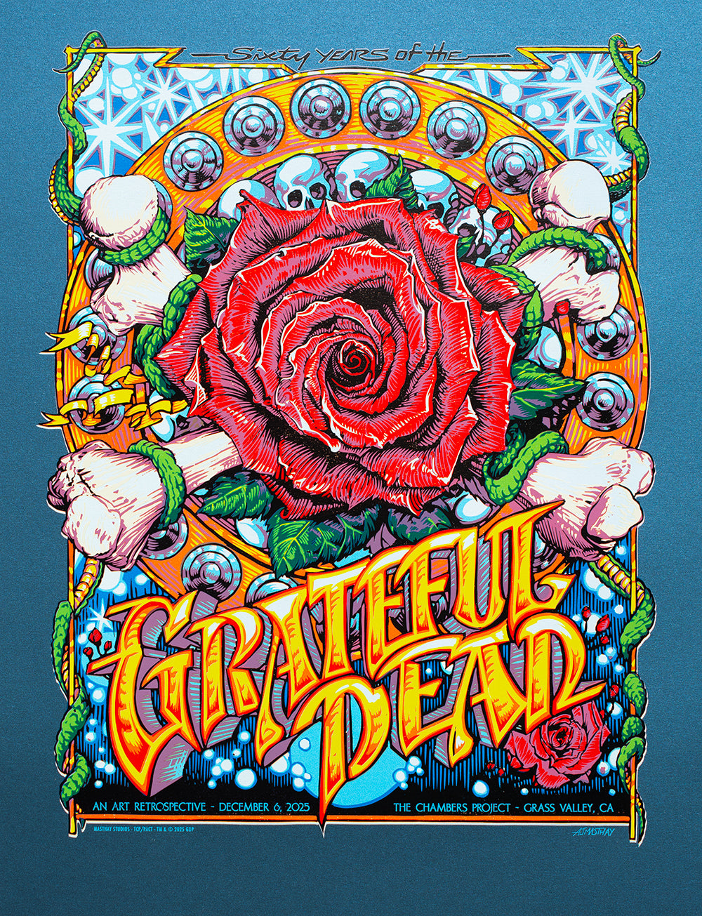 AJ Masthay "60 Years of the Grateful Dead" Lapis Blue Stardreams Variant AE