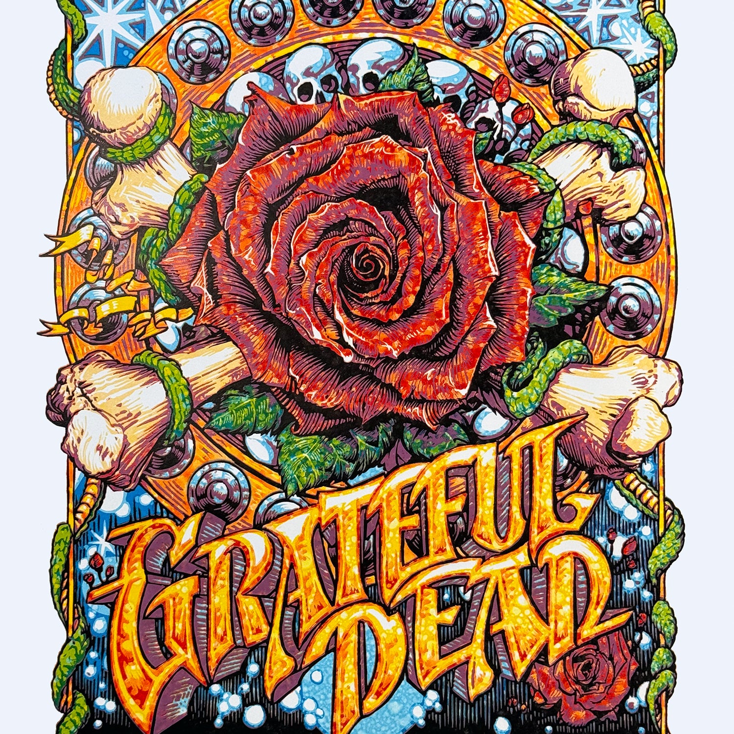 AJ Masthay "60 Years of the Grateful Dead" Watercolor Variant