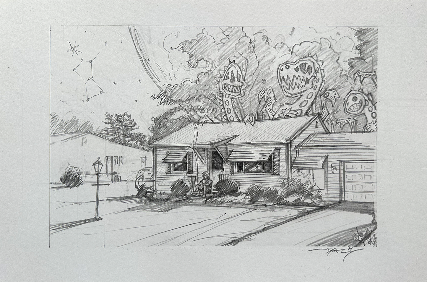 AJ Masthay "Dinosaurs in my Backyard" OG Graphite