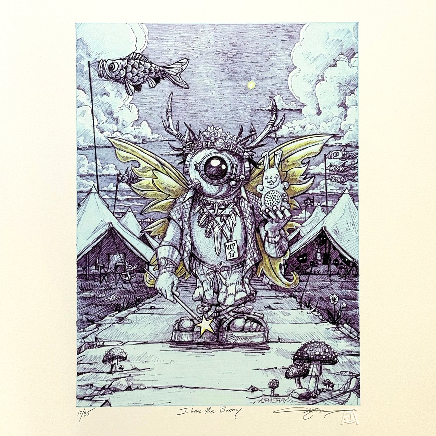 AJ Masthay "I Love the Bunny" Blue Edition