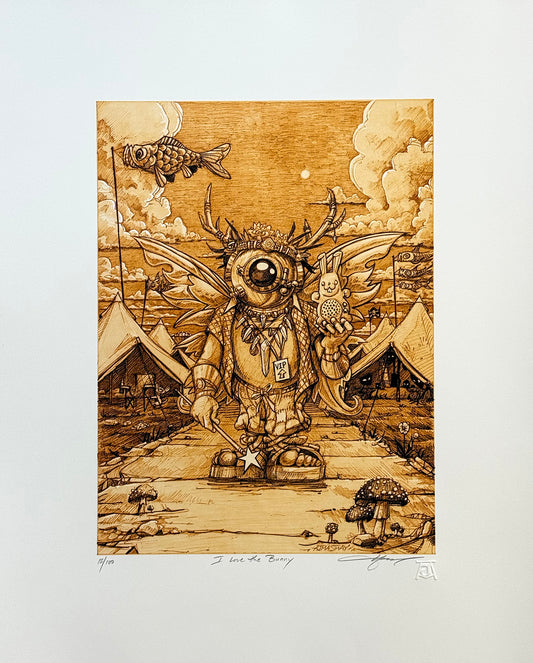 AJ Masthay "I Love the Bunny" Sepia Edition