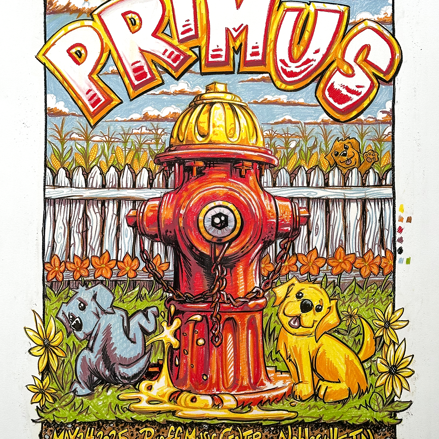 AJ Masthay "Primus - Noblesville, IN" OG Color Drawing